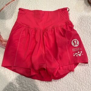 Lululemon Athletica Pink Athletic Shorts with High Waistband
